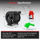 Fuel Hose Reel Black Retractable Diesel Hose Reel 1  X 50  Auto Refueling Nozzle
