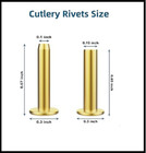 Cutlery Rivets 5 16  X 5 8  For Knife Making Handle Pins Brass Finish Adds A Tou