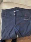 Lot Of 2 B Vertigo Women s Silicone Full Seat Breeches -dark Navy   Gray - Us 34