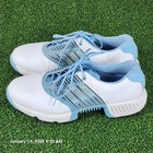Adidas Clima Cool Golf Shoes Women s 7 5 Spikes Carolina Blue White Leather 