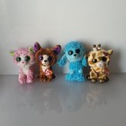 Rare Ty Beanie Boos Assorted Lot Of 4 Stuffed Animal Plush Toys Collectibles 