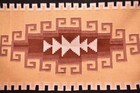Vintage Navajo Rug Textile Native American Indian Klagetoh 35x21 Weaving Antique