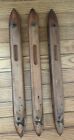 Weaving Boat Shuttle Flying Loom 19  Lot Of 3 Cotton Mill Vintage Wooden Rare