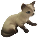 Vintage Mcm Japan Siamese Kitten Kitty Cat Blue Eyes Ceramic Figurine