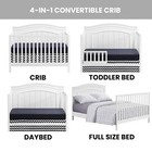 Oxford Baby North Bay 4-in-1 Convertible Crib  Snow White  Greenguard Gold Ce   