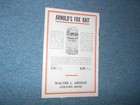 Walter Arnold Trapping Supplies Catalog 1930-31 Season  Hunting