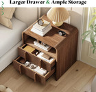 Brand New  3pc Wood Modern Bedroom Set W  Modern Bed Frame   2 Nighstands Sale