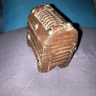 Handmade Little Wooden Box W  Latch Beautiful Detail Vintage