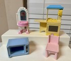 Little Tikes Vintage Dollhouse People Family Dolls Furniture Figures Lot Mom Dad