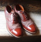 Vintage 1940 s 50 s Brown   Beige Mesh Spectator Shoes men s 8 5 Eee freeman