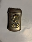 Vintage Art Nouveau Match Holder Swirl Pattern  Silver Plated  Striker On Bottom