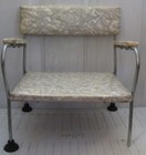Mcm Retro 1950s Vintage Child Toddler Booster Seat High Chair Vinyl White Gray