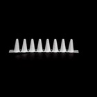 Biologix 0 1ml 8 Strip Pcr Tubes With Flat Caps  Clear white Pcr Reaction Tubes