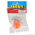 1 Set Of Metal Steel Jacks With Super Red Rubber Ball Game Classic Toy Kids