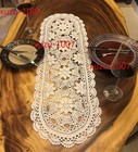 Vintage Hand Crochet Lace Table Runner Dresser Scarf Doily Mat Wedding 12 x40 