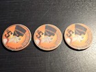 Lot Of 3 Luxor Las Vegas Nv  5 Vintage Obsolete Casino Chip Pharaoh  