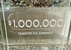 1 Million Dollars Deminted Federal Shredded U s  Currency Money Lucite - Ds31