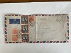 6 Nepal Stamps airmail Cover 1959-1960  107 golden Gate Bhaktapur  115 pheasant