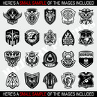 Military Army Navy Patches Clipart -vector Clip Art -vinyl Cutter Plotter Eps Cd
