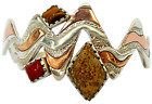 Carolyn Pollack Relios Southwest Utah Four Corners Copper Sterling Bracelet Cuff