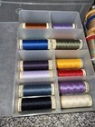 Huge Sulky Metallic Sewing Thread Needle Craft Scissors Case Lot