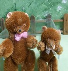Mohair Vintage German Teddy Bear Mom And Baby- Germany  Miniature  Mini