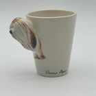 Vintage Blue Witch Handmade Coffee Mug Lhasa Apso Dog Lover Mug