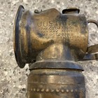 Vintage Metal Carbide Style Miner s Lamp Lantern W  Reflector Brown Mechanical