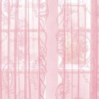 Pink Lace Curtains For Living Room  84 Inches Long  2 Panels Set  Boho Sheers 