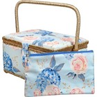 Singer Sew n Stow Sewing Basket And Zipper Pouch-00045 Hydrangeas Print