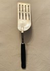 Vintage Ekco Starburst Atomic Slotted Spatula Angled Turner 12  Black Stainless