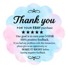 Ebay Seller Sticker     Thank You   Make It Right Label     2 Inch Round