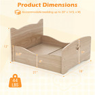 21 x18 x20 elevated Pet Bed Frame With Guardrails For Cats Puppies Rabbits Indoo
