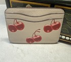 Coach Coachtopia Wavy Card Case - Caa15 Red Cherry Regenerative Leather