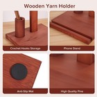 Aiyundi Wooden Yarn Holder Magnetic Spinner Yarn Stand With Crochet Hook Stor   