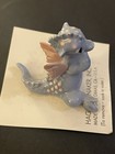 Hagen-renaker Mini Blue Dragon With Pink Wings And Spots Original Tag Vtg