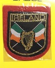 Nip Irish Tricolour Crossed Flags Ireland Souvenir Red Felt Crest Badge Patch