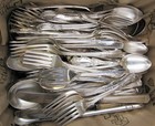 171 Pcs Mixed Silverplate Flatware 15 Lbs Scrap   Craft   Jewelry   Use
