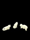 Set Three Miniature Bone China Porcelain Tiny Piglets Pig Figurines Family