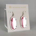 New Kendra Scott Elle Silver Drop Earrings In Dichroic Glass