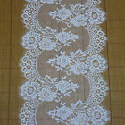 Lot 3 Meters Bright White Flower Eyelash Double Edge Lace Trims Sewing