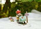 Wee Forest Folk Alpine Joy Riders   Wff  Tm-11  Christmas Snowmobiling Mouse