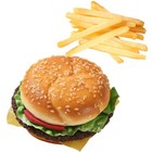 Realistic Fake Hamburger   12 French Fries Set   Decorative Faux Food Props