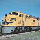 Vtg 50s Union Pacific Railroad  988 Train 9x6 Photo Postcard Vanishing Vistas