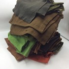 4  Lbs Vintage Lot Of Rug Hooking Wool Green Brown Beige Mustard Black
