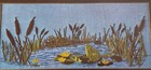 Bernat Vintage Marsh Music Frog Cat Tails  9072 New 70s Stichery  20   x 19   