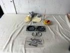 Vintage Toy Kitchen Lot Play Dishes Tea Set - Metal Skillets Play Food