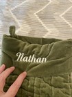 Pottery Barn Channel Quilted Velvet Christmas Stocking Large   Green   nathan 