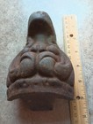 Cast Iron Leg Foot Wood Stove Ben Franklin Antique 4 x6  Rusty Metal Repurpose