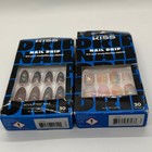 2-pack Kiss Nail Drip Sculpted Nail Press-on Medium Short Length Pastel New